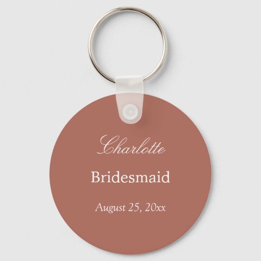 Cocoa Sienna Bridesmaid Vielen Dank Schlüsselanhän Schlüsselanhänger (Vorderseite)