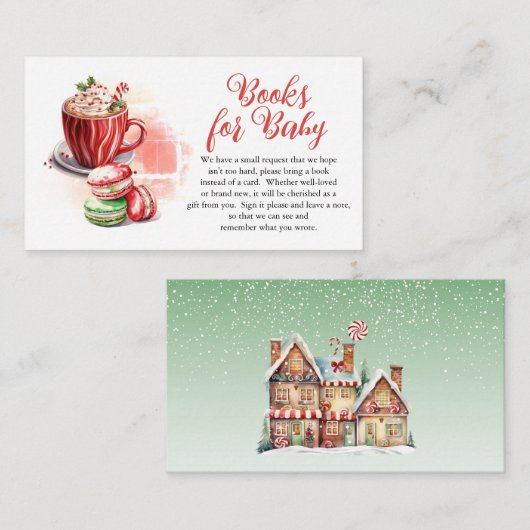 Cocoa und Macarons Girl Showbücher für Baby Begleitkarte (Vorne/Hinten)