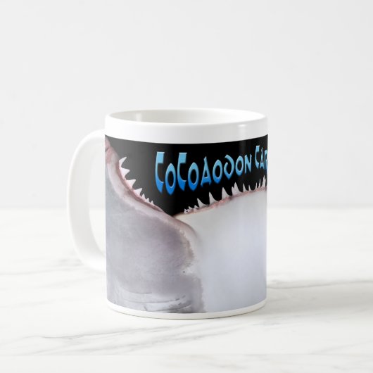 CoCoaodon Carcharias-Haifisch-Tasse - Blau Kaffeetasse (Vorderseite Links)