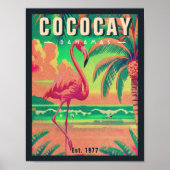 CocoCay Bahamas Retro Flamingo Souvenir 1950s Poster (Vorne)