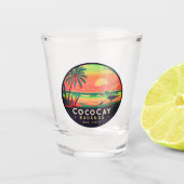 CocoCay Bahamas Retro Seagull Souvenir 1950s Schnapsglas (Vorderseite)