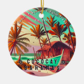 CocoCay Bahamas Retro Travel Souvenir 1950s Keramik Ornament (Vorne)