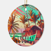 CocoCay Bahamas Retro Travel Souvenir 1950s Keramik Ornament (Links)