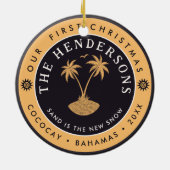 CocoCay Bahamas Retro Travel Souvenir 1950s Keramik Ornament (Hinten)