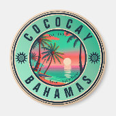 CocoCay Bahamas Retro Travel Souvenir 1950s Magnet (Vorne)