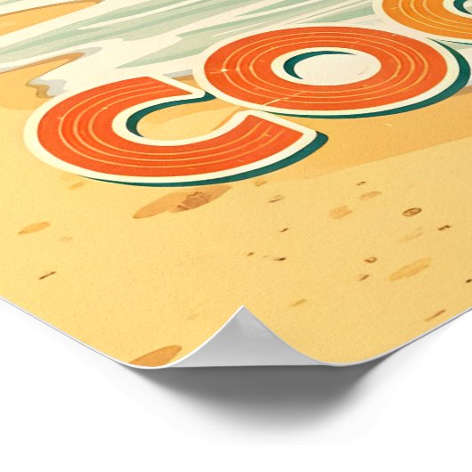 Cococay Bahamas Vintage Travel Poster (Ecke)