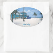 CocoCay Ovaler Aufkleber (Tasche)