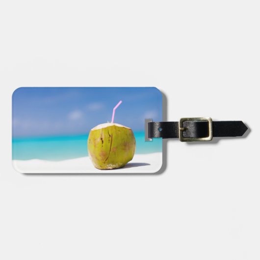 Cococktail am Strand Gepäckanhänger (Vorderseite horizontal)