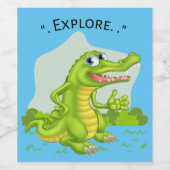 Cocodrille explorer weinetikett (Einzelnes Label)