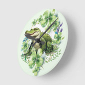 cocodrille  runde wanduhr (Winkel)