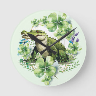 cocodrille runde wanduhr