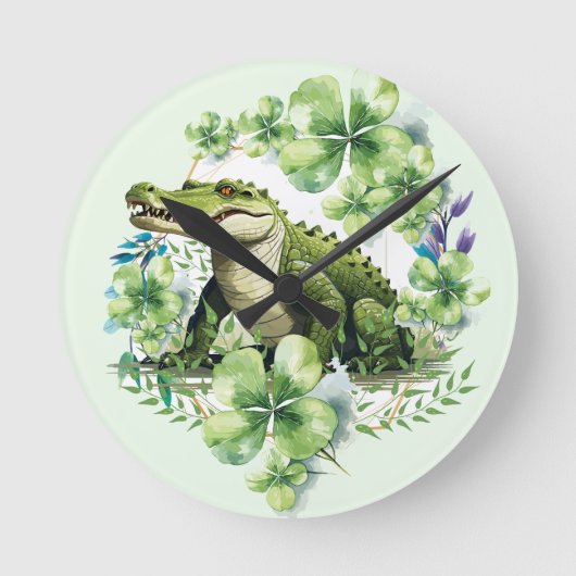 cocodrille  runde wanduhr (Vorderseite)