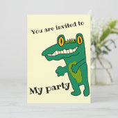 Cocodrilo Party Einladung (Stehend Vorderseite)