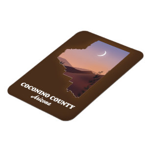 Coconino Landkreis Arizona Karte. Magnet
