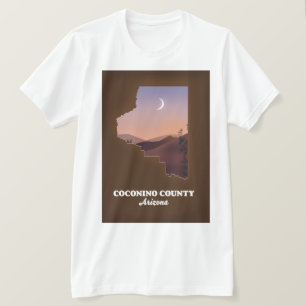 Coconino Landkreis Arizona Karte. T-Shirt