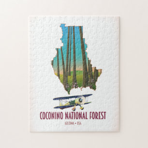 Coconino National Forest Arizona USA Karte Puzzle
