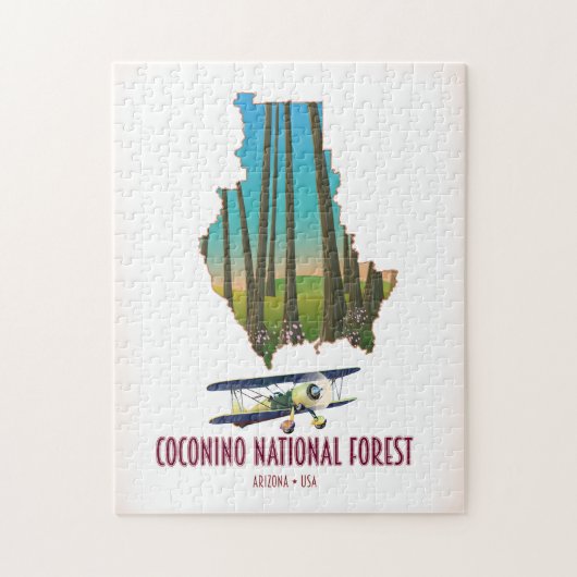 Coconino National Forest Arizona USA Karte Puzzle (Vertikal)
