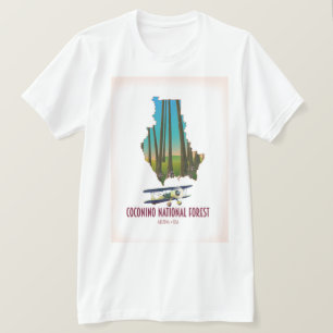 Coconino National Forest Arizona USA Karte T-Shirt