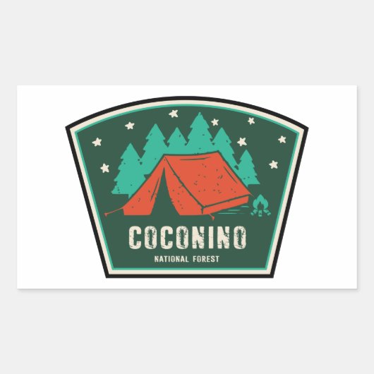 Coconino National Forest Camping Rechteckiger Aufkleber (Vorderseite)