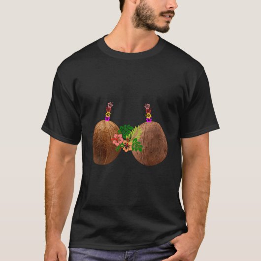 Coconut Bra Hawaii Luau T-Shirt (Vorderseite)