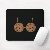 Coconut Bra Hawaiian Tiki Hula Party DIY Halloween Mousepad (Mit Mouse)