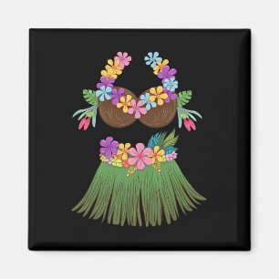 Coconut Bra Lei Blume Gr Rock Hula Party Hallow Magnet