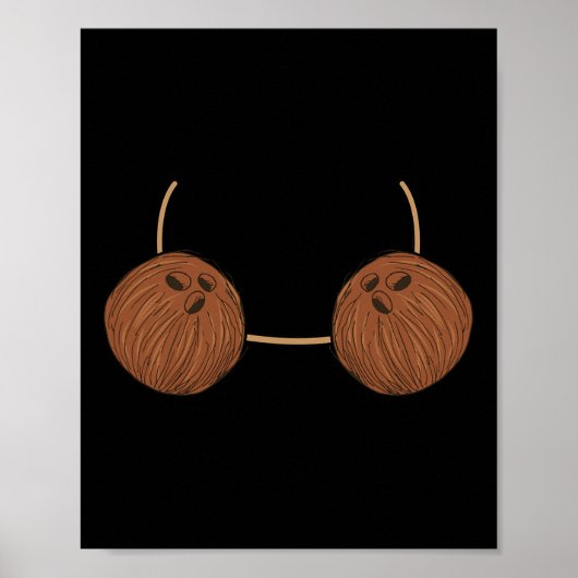 Coconut Brust Kostüm Niedlich leicht Essen Hallowe Poster (Vorne)