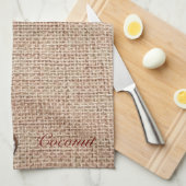 Coconut Burlap print Küchenhandtücher Geschirrtuch (Viertel Falte)