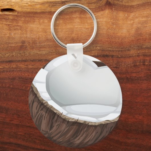 Coconut Button-Schlüsselanhänger Schlüsselanhänger (Vorderseite)
