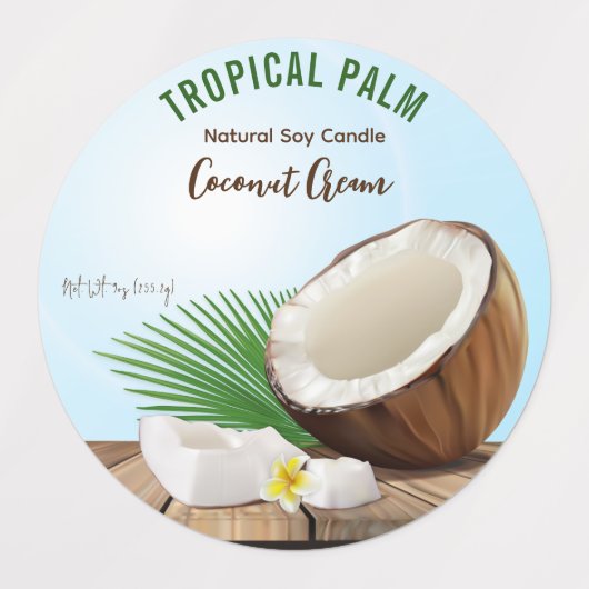Coconut Candle Etiketten (Design 1)