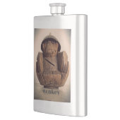 Coconut Carved Monkey Bank Retro Tiki Flachmann (Links)