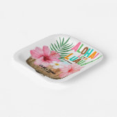 Coconut Cocktail Tropical Luau Paare Dusche Pappteller (Gewinkelt)