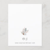 Coconut Coral & White Floral Wedding Budget (Rückseite)