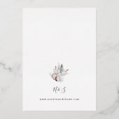 Coconut Coral & White Floral Wedding Folieneinladung (Rückseite)