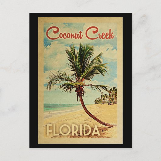 Coconut Creek Palm Tree Wandern Postkarte (Vorderseite)