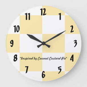 Coconut Custard Pie Große Wanduhr