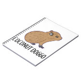 Coconut Doggo Capybara Niedlich Meme Kawaii Baby Notizblock (Linke Seite)