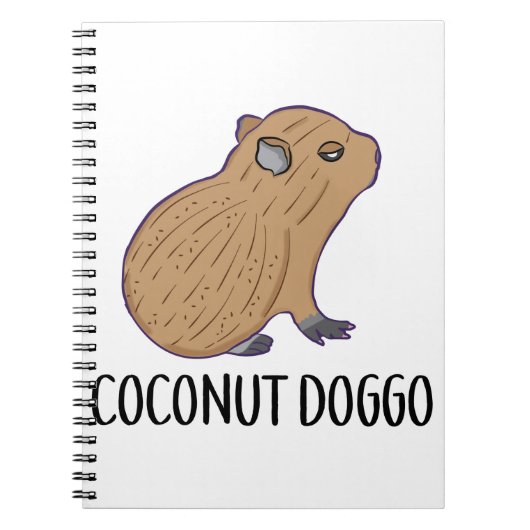 Coconut Doggo Capybara Niedlich Meme Kawaii Baby Notizblock (Vorderseite)