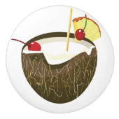 Coconut Drink Tiki Bar Door Knob Keramikknauf (Vorderseite)
