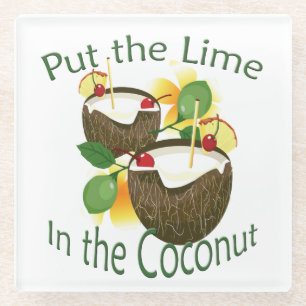 Coconut Drink Tiki Bar Glass Untersetzer