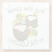 Coconut Drink Tiki Bar Glass Untersetzer (Rückseite)