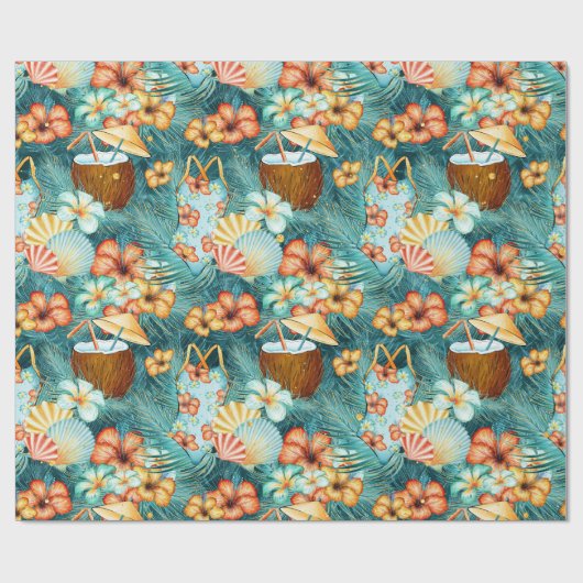Coconut Drinks  Geschenkpapier (Flach)
