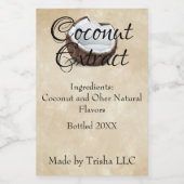 Coconut Extract Custom Label Weinetikett (Einzelnes Label)
