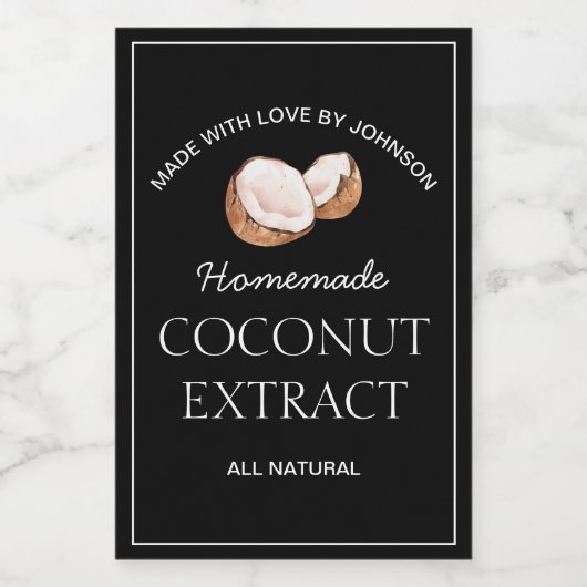 Coconut Extract-Etikett Weinetikett (Einzelnes Label)
