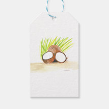 Coconut Frucht Aquarell Tropische Lebensmittel Som