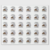 Coconut Frucht tropischen Sommer Geburtstag Geschenkpapier (Flach)