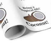 Coconut Frucht tropischen Sommer Geburtstag Geschenkpapier (Rolleneckpunkt)