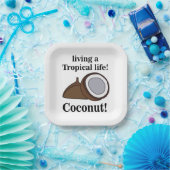 Coconut Fruit Tropical Summer Party Pappteller (Party)