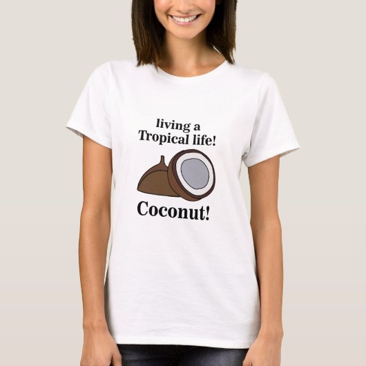 Coconut Fruit Tropical Summer T-Shirt (Vorderseite)