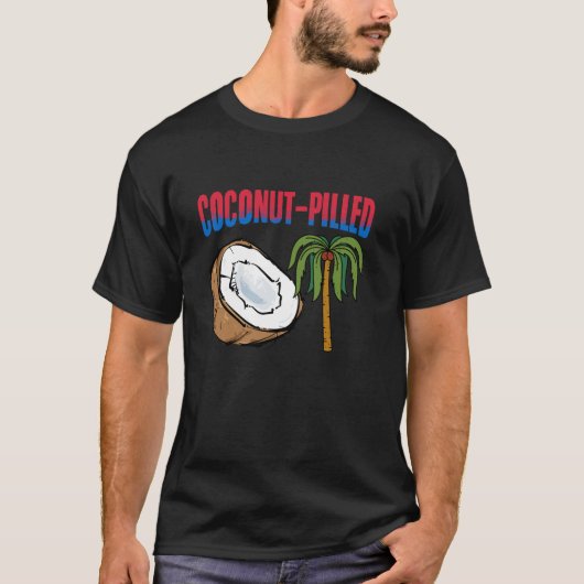 Coconut gefüllt Kokosnuss Tree Kamala Harris Funny T-Shirt (Vorderseite)